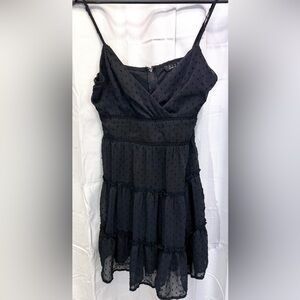 Trixxi Black Layered Mini Dress